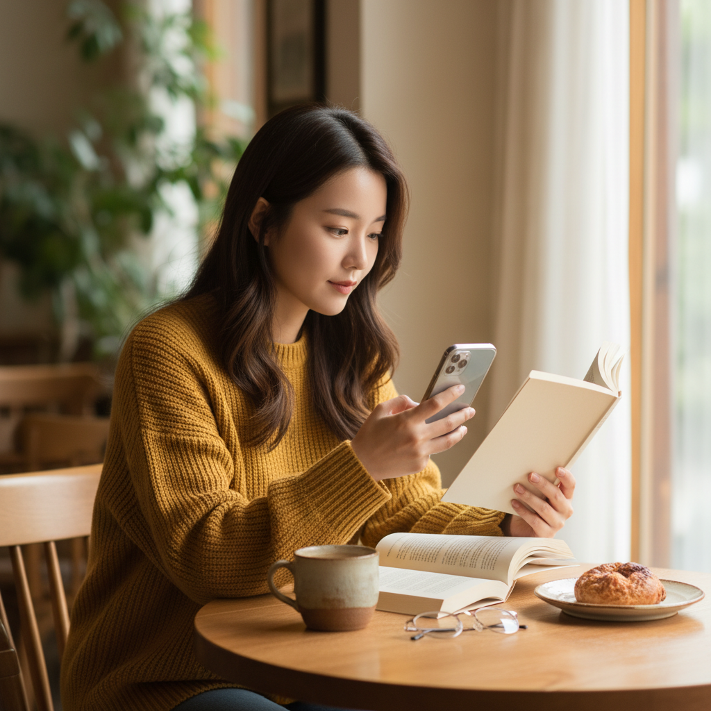 독서 사진을 공유하는 인스타그래머